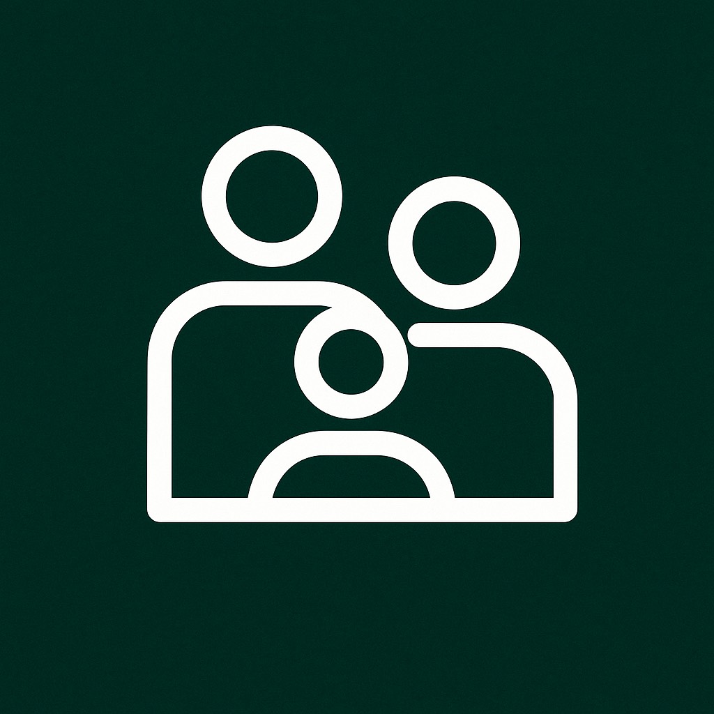 Icon representing connection, communication, and healing in couples and family therapy