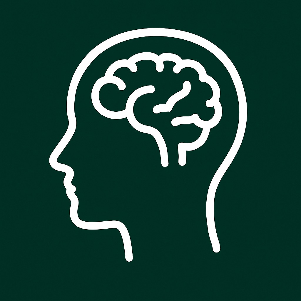 Brain icon representing emotional wellness and mental clarity in individual therapy