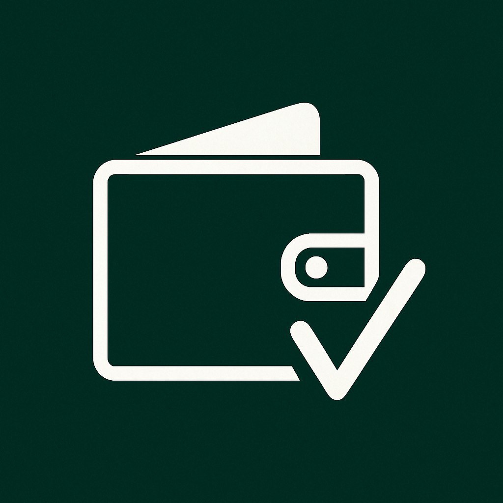 Open wallet icon with green checkmark symbolizing approved therapy financing with CareCredit